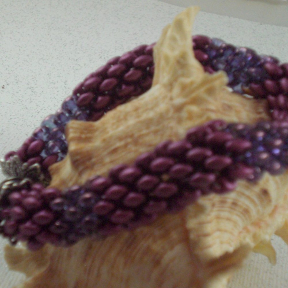Burgundy Pearl Rope Bracelet